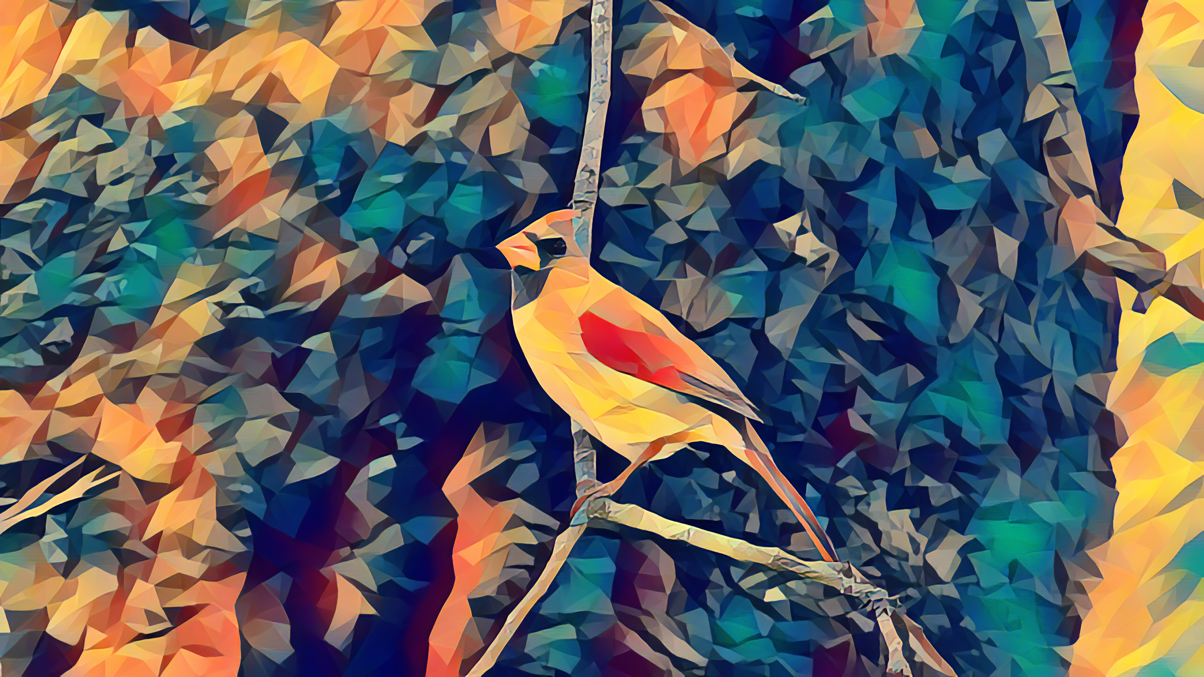 Female Northern Cardinal En Branch