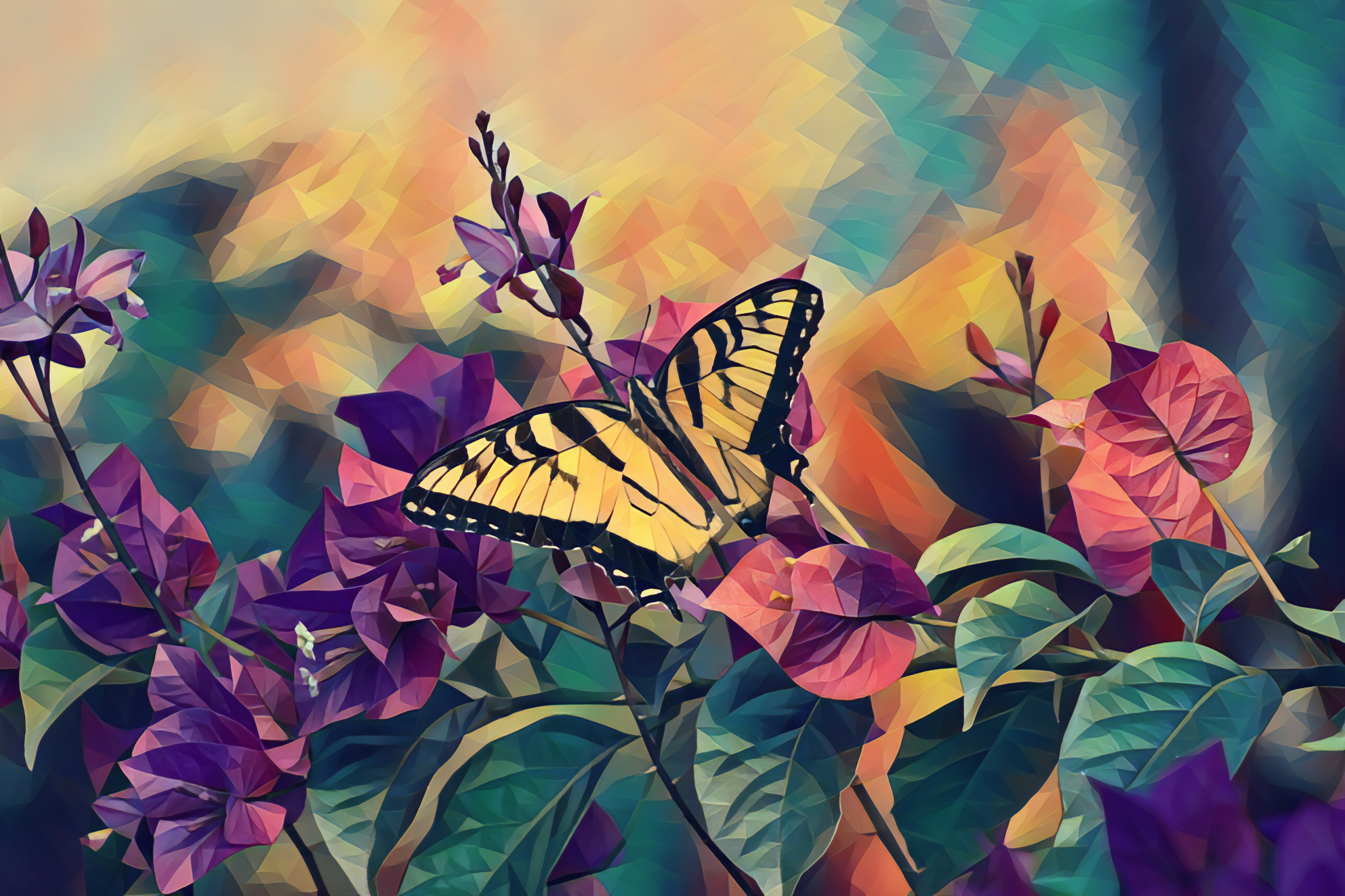 Swallowtail Butterfly in The Sun